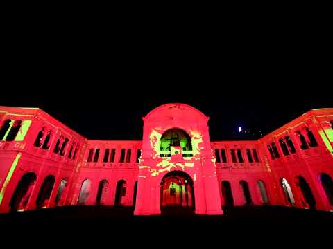 Night Light Show at Singapore Art Museum
