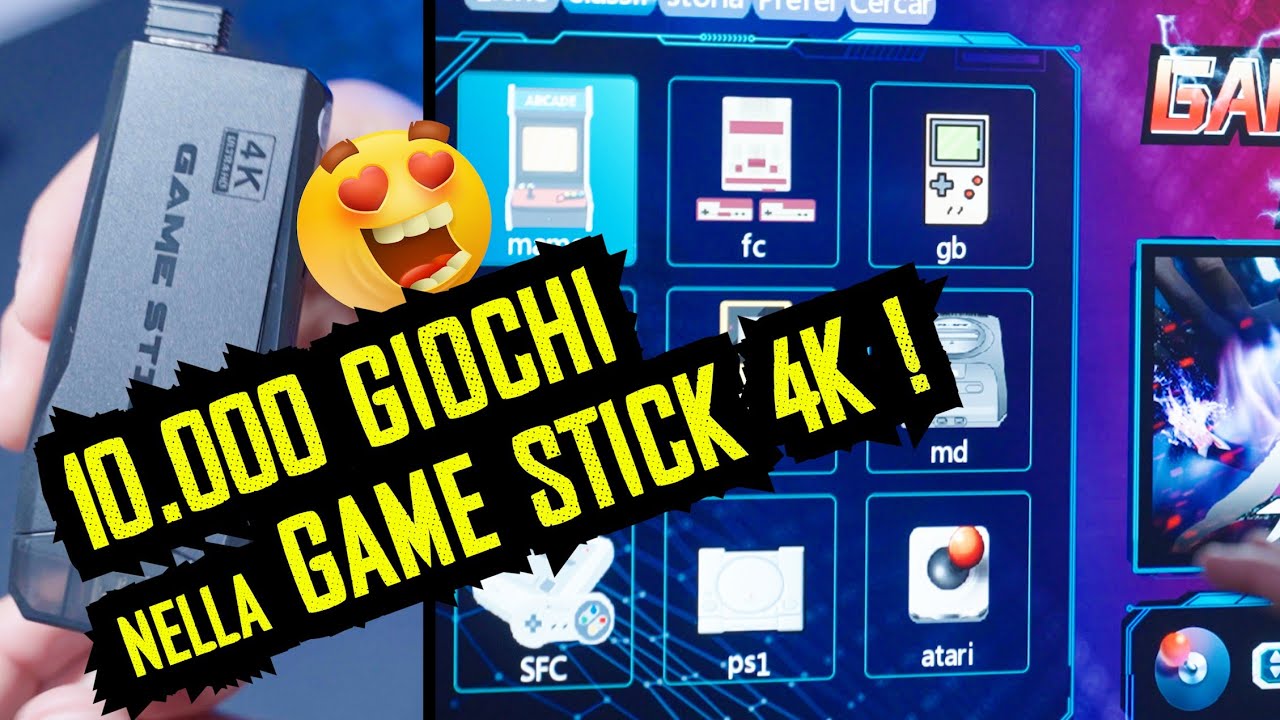 10.000 GIOCHI di TUTTE le CONSOLE nella GAMESTICK 4K ! PAZZESCO ! 😜