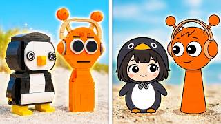 From LEGO to REAL LIFE! 🧱✨ Gugu Gaga Penguin & Oren's Summer Adventure
