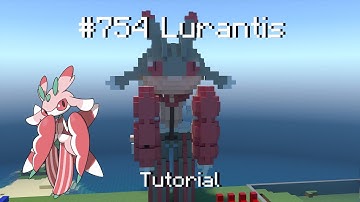 How to build a pokemon Lurantis statue in Minecraft (tutorial)