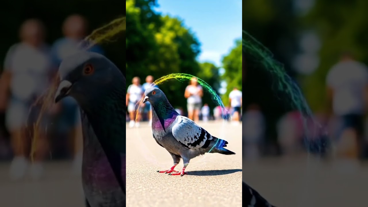 The pigeon is wishing you a wonderful day 
