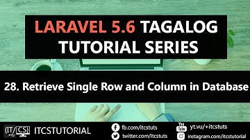 29. Retrieve Single Row and Column in Database Laravel (Tagalog)