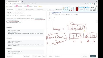 Running Sum of 1d Array | LeetCode 1480 | English