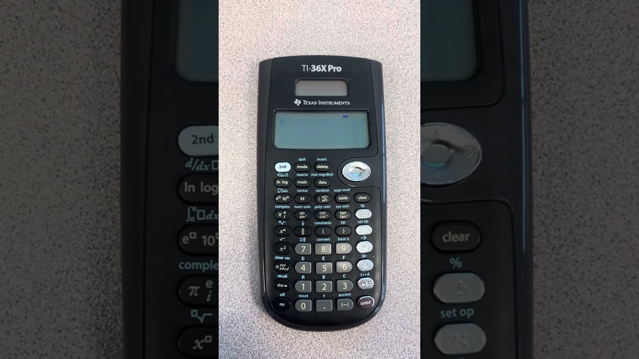 How to reset the TI-36X Pro Calculator