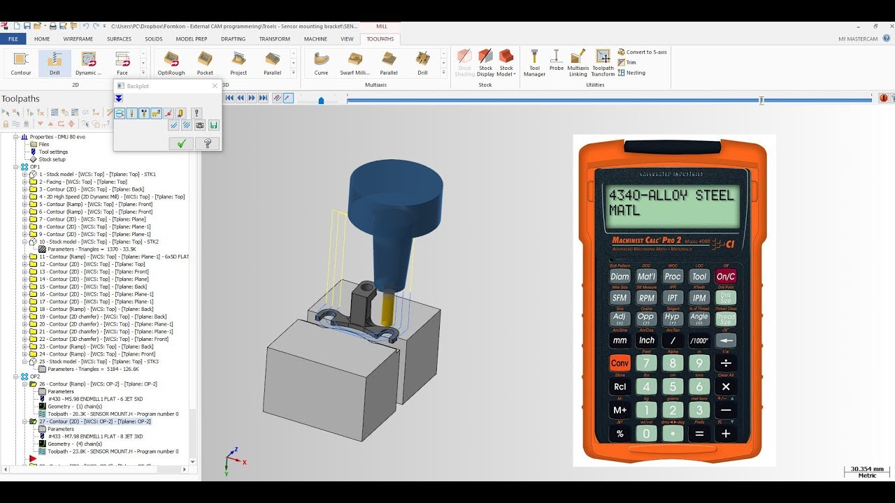 Mastercam tip Dynamic data input with builtin calculator YouTube