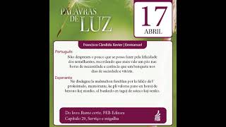 Palavras de Luz em Português e Esperanto – 17/04/2023