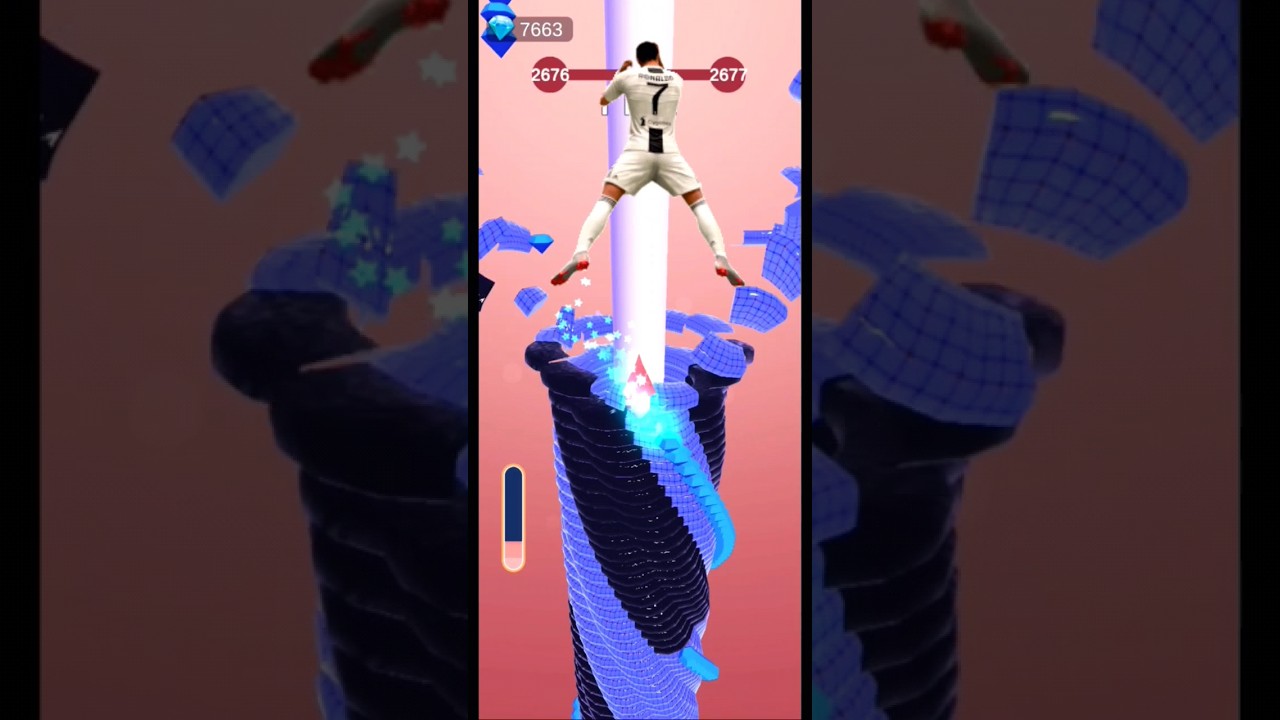 Colorful graphics with relaxing gameplay Stackball 