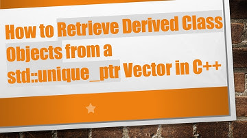How to Retrieve Derived Class Objects from a std::unique_ptr Vector in C++