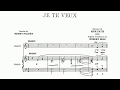 Erik Satie ~1897~ Je Te Veux (voice & piano)