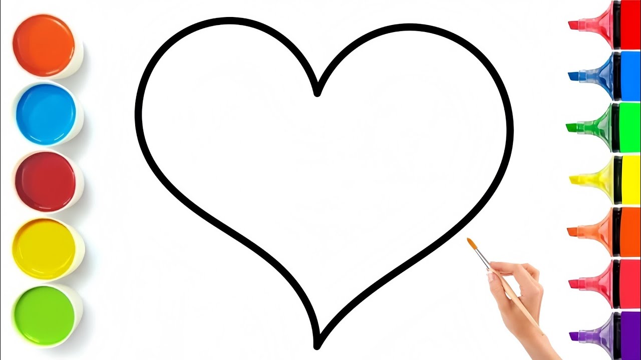 How To Draw Heart Easy || Drawing For Kids 