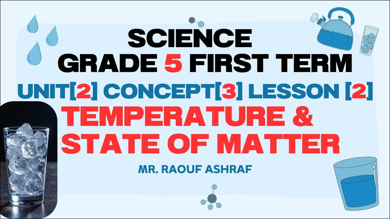Grade 5 | Science | Unit 2 - Concept 3 - Lesson 2 - Temperature and state of matter