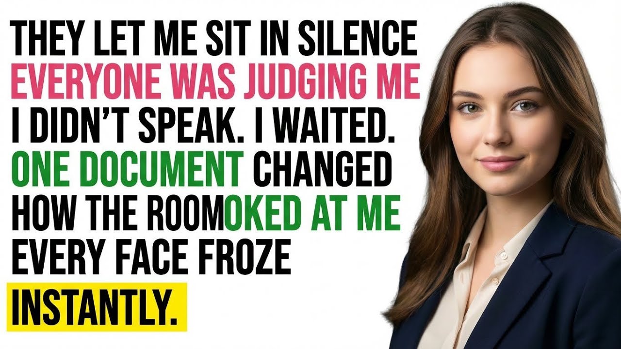 They Let Me Sit in Silence While Everyone Judged Me — One Document Changed How the Room Looked at Me