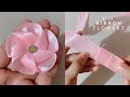 Diy ribbon flowers  super easy ribbon flower making  how to make ribbon crafts