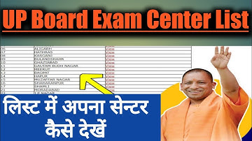 यूपी बोर्ड परीक्षा सेंटर लिस्ट 2023 l up board exam center list 2023 l board examcenter kaise dekhe