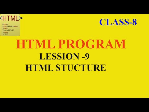 Introduction to HTML class 8 cha-9 #class8 #html Program - YouTube