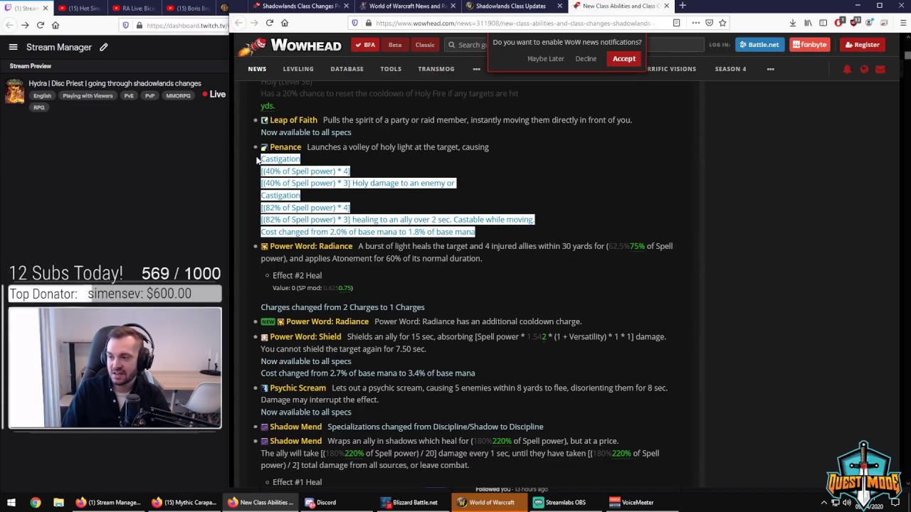 Shadowlands - First priest thoughts