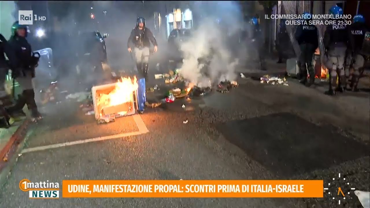 Italia-Israele, tensioni con la polizia al corteo pro Pal a Udine - 1mattina News 15/10/2025