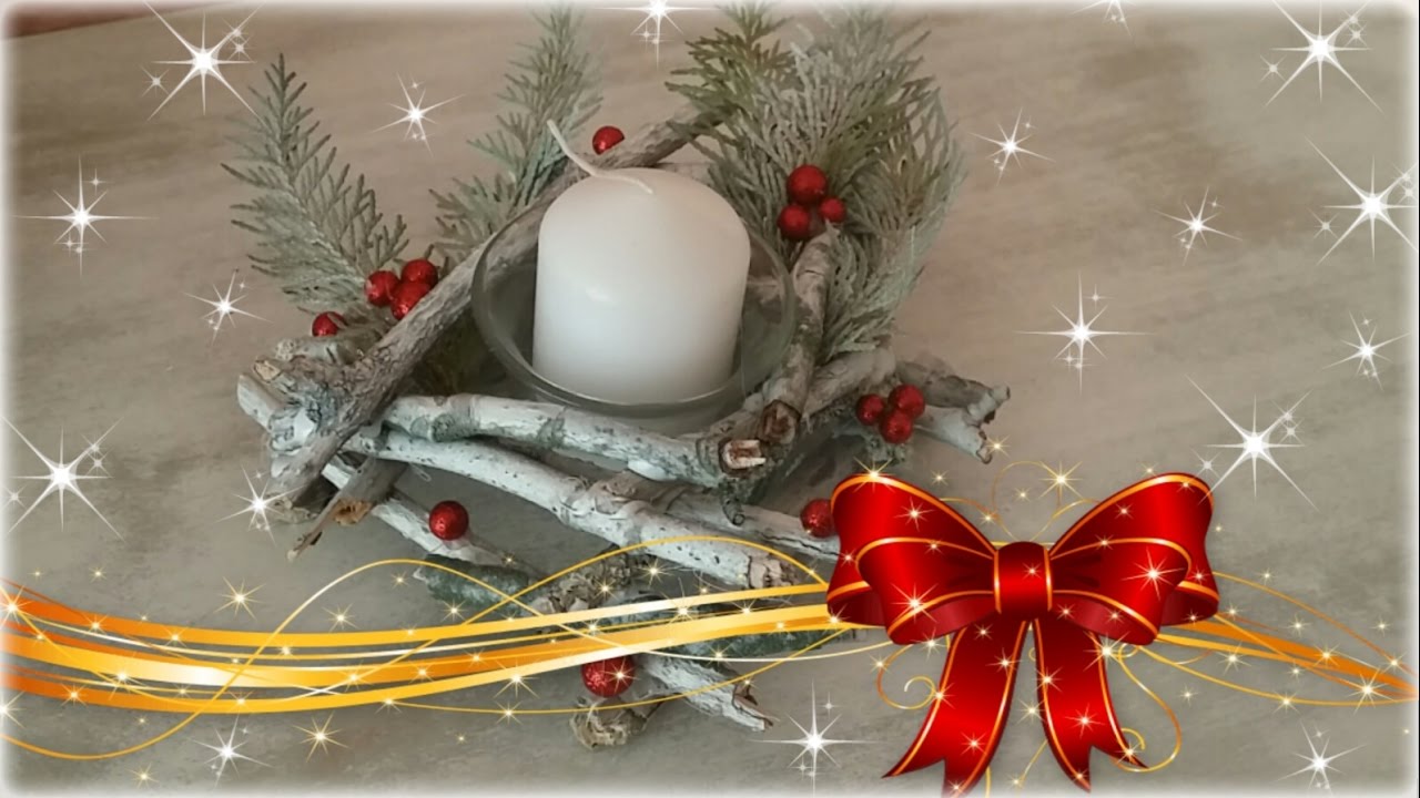 Lavoretti Di Natale Con Legnetti.Porta Candela Natalizio Youtube
