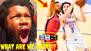 PLEASE COME BACK ZION WE NEED YOU! PELICANS VS THUNDER GAME 3 HIGHLIGHTS REACTION 2024