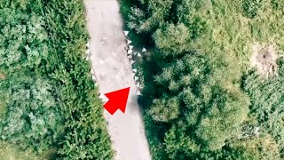 Drone Spots Anti Tank Mines And Dragon Teeth