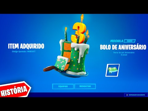 ITENS GRÁTIS DE ANIVERSÁRIO no Fortnite!