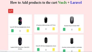 How to Add products to the cart in VueJs + Laravel (part1)