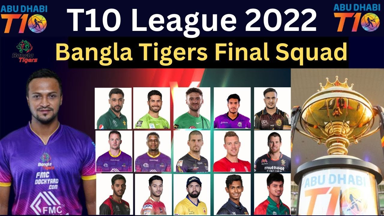 Abu Dhabi t10 league 2022 || Bangla tigers team squad|| t10 league 2022 Bangla tigers squad