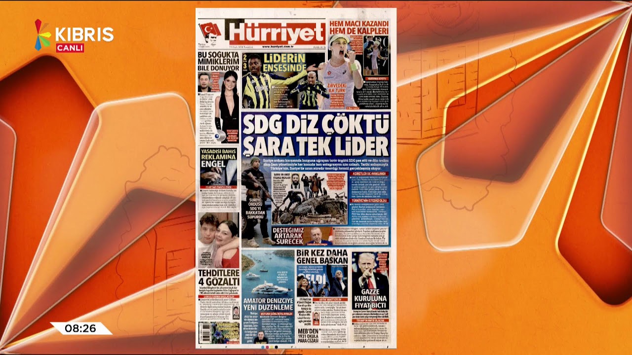 KIBRIS'TA SABAH - GAZETE MANŞETLERİ