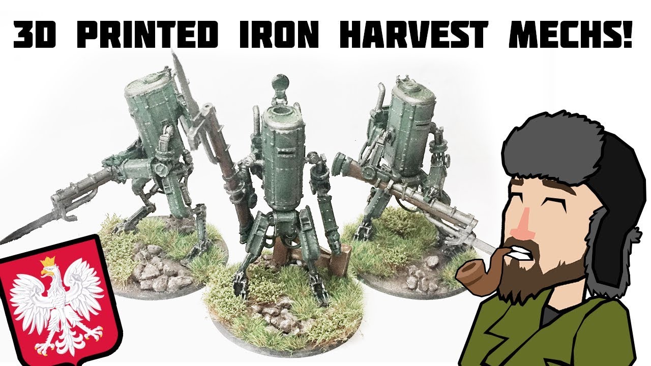 3D printed Iron Harvest Polania Mech Model YouTube