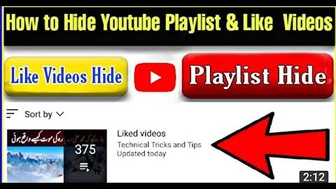 How to Hide Like Video On Youer Channel || Playlist Hide || Private playlists in 2022 || in Hindi