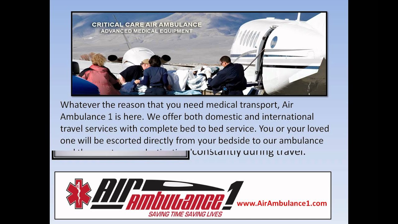 Call on Air Ambulance 1 when You Need a Quality and Professional Air Ambulance