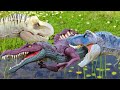 Spinosaurus &amp; T-Rex Rescue Dinosaurs Danger in Battle Jurassic World Movie