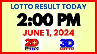 Lotto Result Today 2PM June 1, 2024 | 2D, 3D Lotto, Swertres