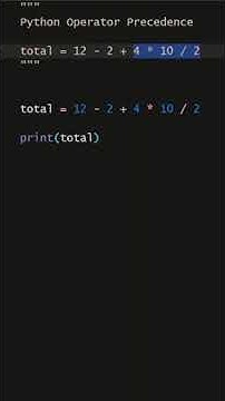 Python Operator Precedence in 60 Seconds #coding #python #pythonprogram ...