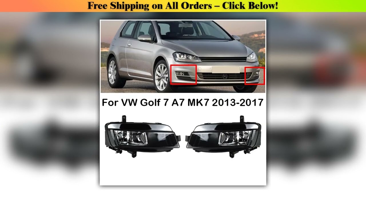 5GG941661 5GG941662 Left Right Front Bumper Fog Light Fog Lamp With Halogen Bulbs For VW Golf 7 A7