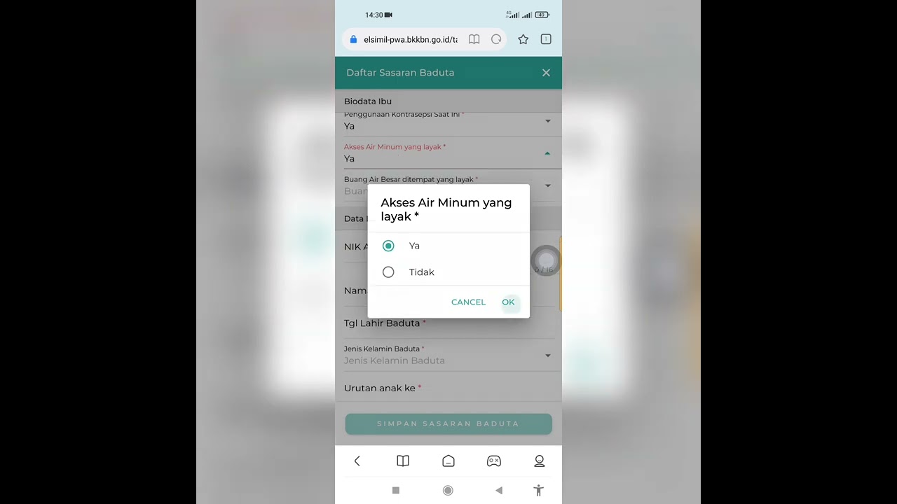 Tutorial pengisian elsimil web bagi kader TPK (Jilid 4 baduta (0-23 bulan)