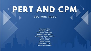 PERT AND CPM LECTURE VIDEO ABM 42