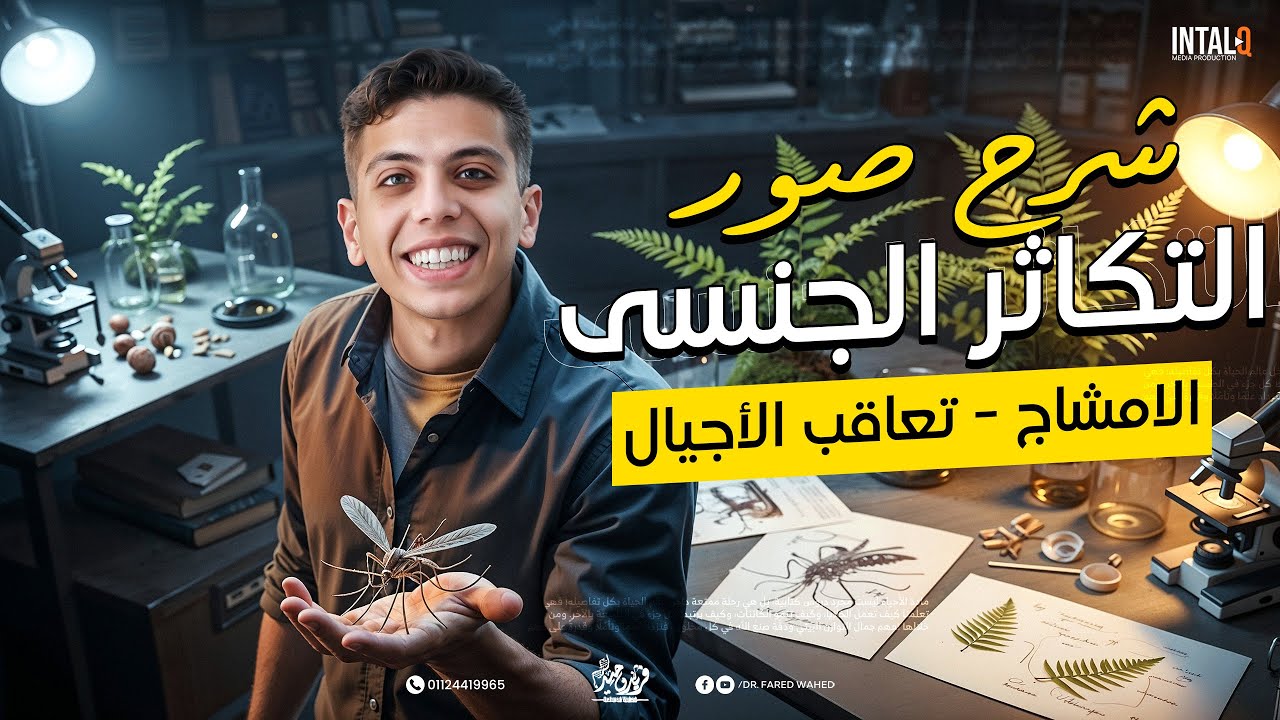 شرح التكاثر الجنسي بالامشاج  و تعاقب الاجيال كاملاً | أحياء ثانوية عامة 2026