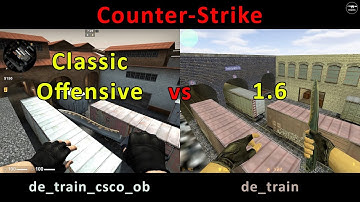 CS: CO vs CS 1.6 - Map comparison on de_train