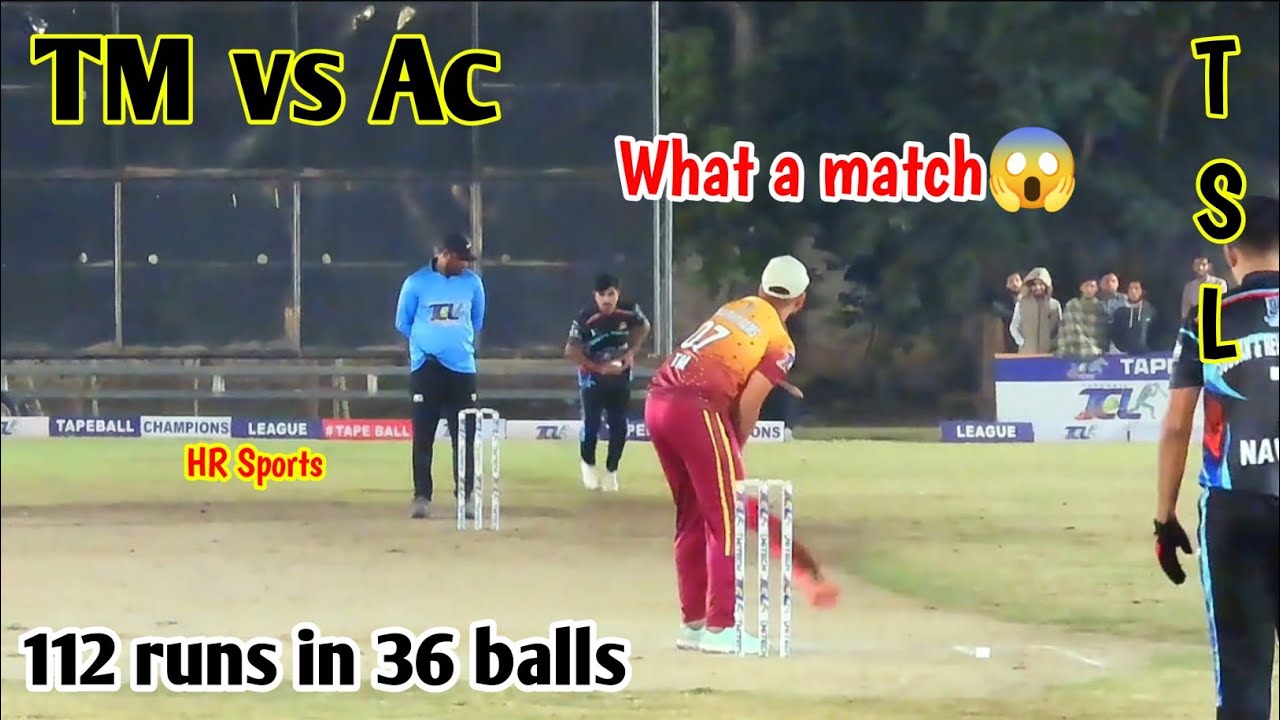 The boss of tapeball TM vs Ac | 112 runs need in 36 balls | Tapeball ...