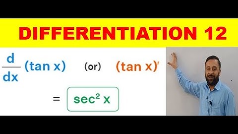 Derivative of tan(x) || DIFFERENTIATION 12 ||  in URDU/HINDI