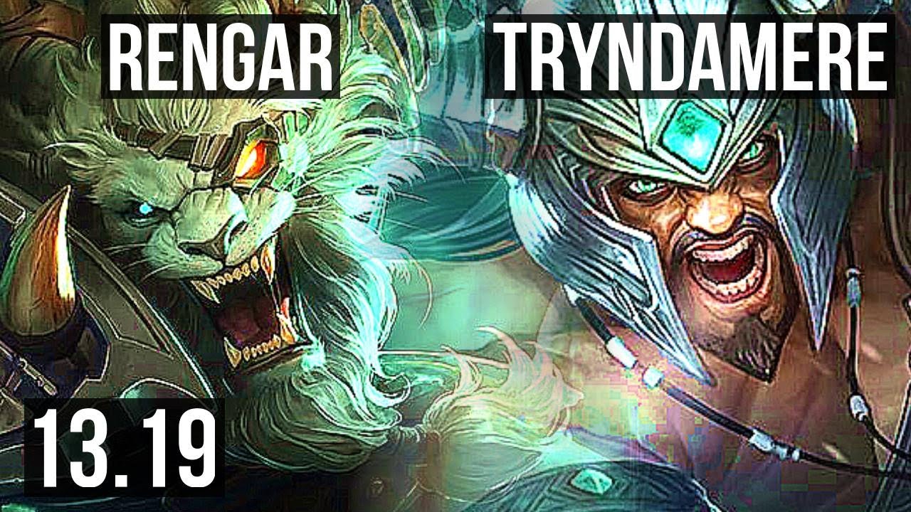 RENGAR vs TRYNDAMERE (TOP) | Rank 2 Rengar, 2/1/3 | JP Challenger | 13. ...