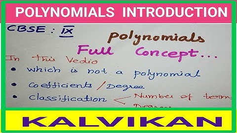 Class 9 Polynomials Introduction In Tamil / CBSE Class 9 Polynomials Full Concept In Tamil