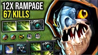 WORLD RECORD..!! 12x Rampage 67 Kills Slark 2x Butterfly Max Attack Speed 7.21d | Dota 2 Net Worth