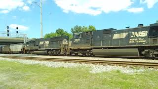 Westbound NS Empty Coal Train Leaves Lamberts Point Coal Terminals in Norfolk