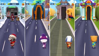 Talking Tom Gold Run Santa Tom Vs Witch Angela Vs Kung Fu Hank Vs Goalkeeper Ginger Android Gameplay