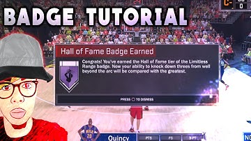 NBA 2K17 HOW TO GET LIMITLESS RANGE BADGE HALL OF FAME - (TUTORIAL)