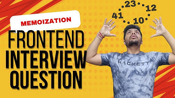 Frontend Interview Question ft. Memoization 🔥 | Ep : 6 | Javascript