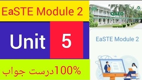 QAED EaSTE Training Module 2,Quiz Unit 5|Complete & Correct Guidelines|