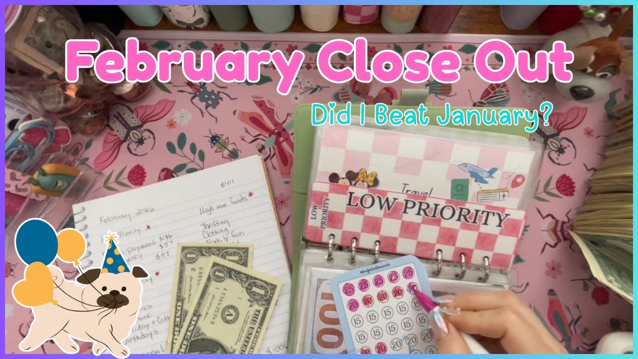 February Close Out  re upload || Happy March 🍀 #cashstuffing 